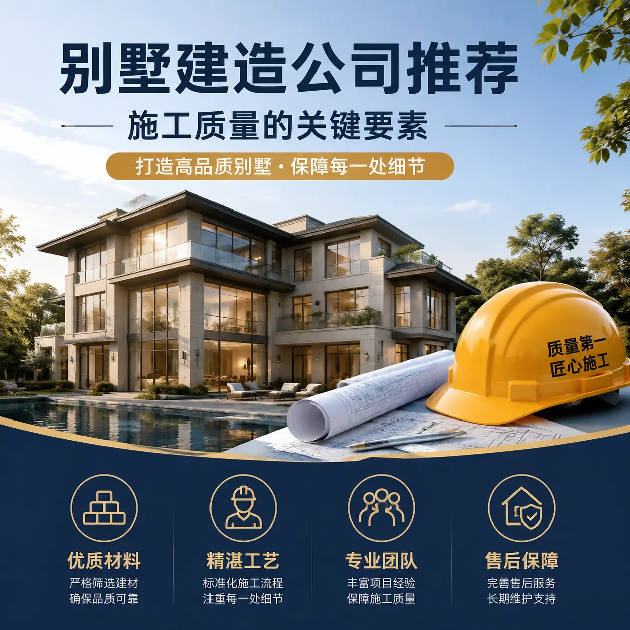 别墅建造公司推荐： 三都 施工质量的关键要素