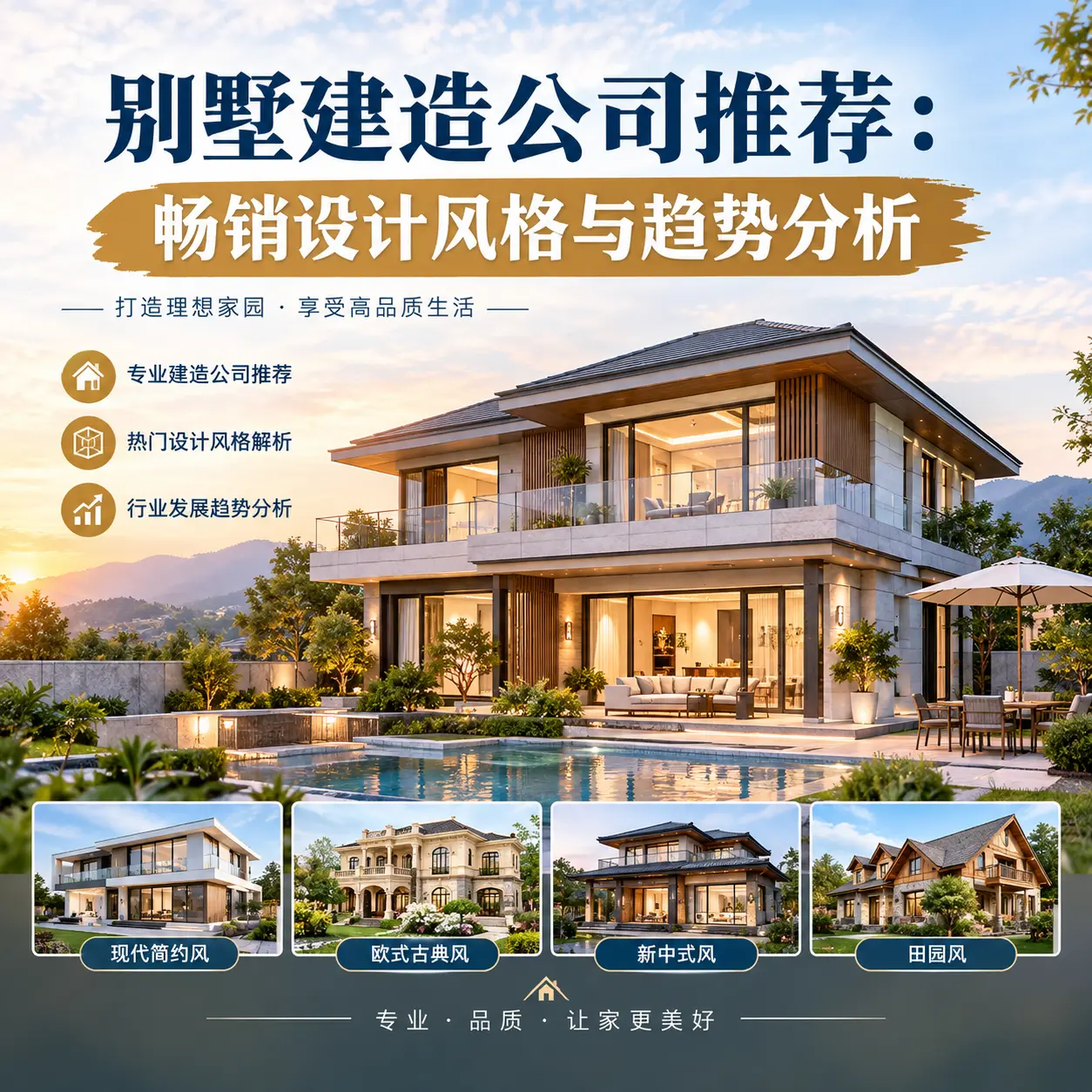 别墅建造公司推荐： 三都 畅销设计风格与趋势分析