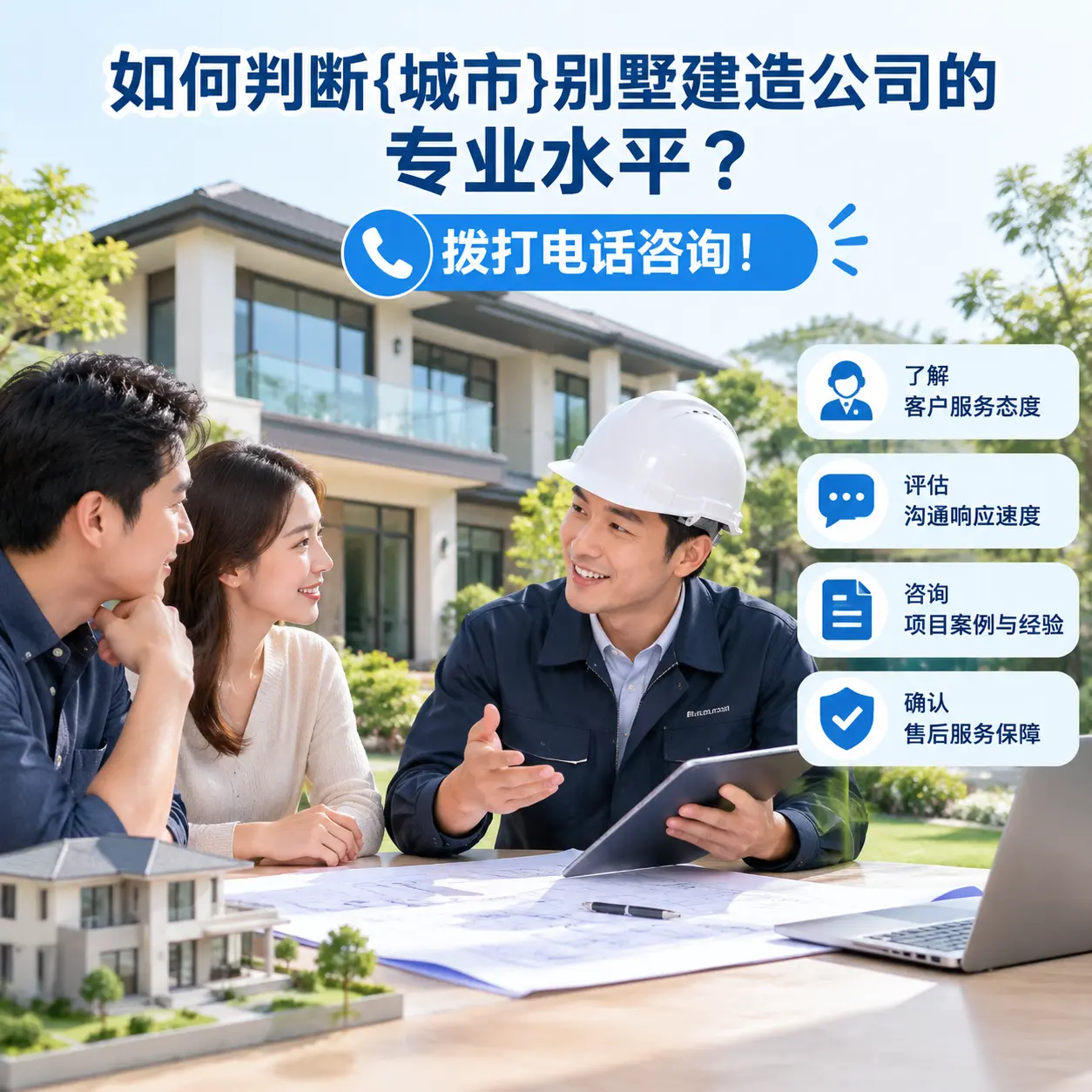 如何判断三都别墅建造公司的专业水平？拨打电话咨询！